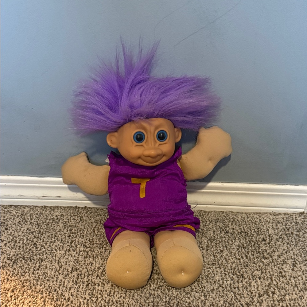 Trolls Plush Doll with Purple Hair and Outfit